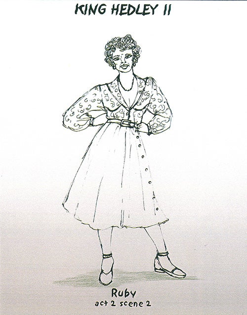 A sketch of Ruby's costume in King Hedley