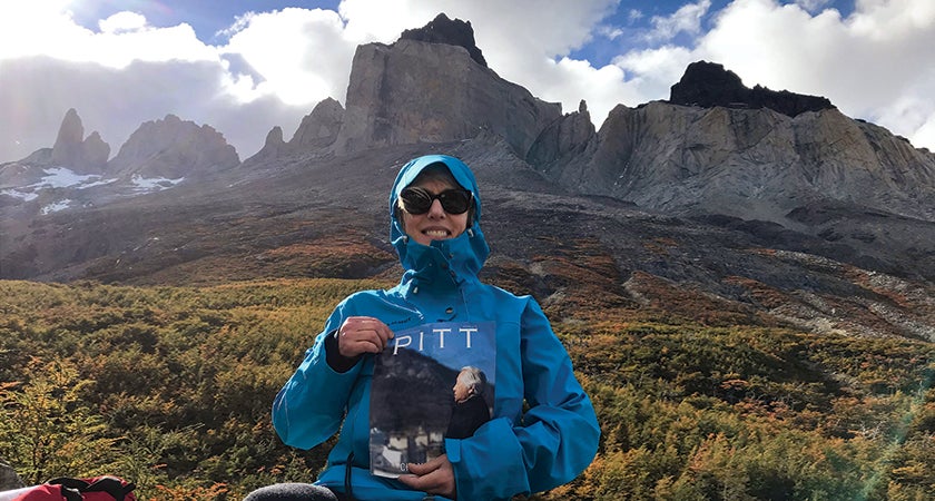 Amelia Mengon (NURS ’80) treated her Pitt Magazine to a breathtaking view as she trekked through Chile's Torres del Paine National Park.