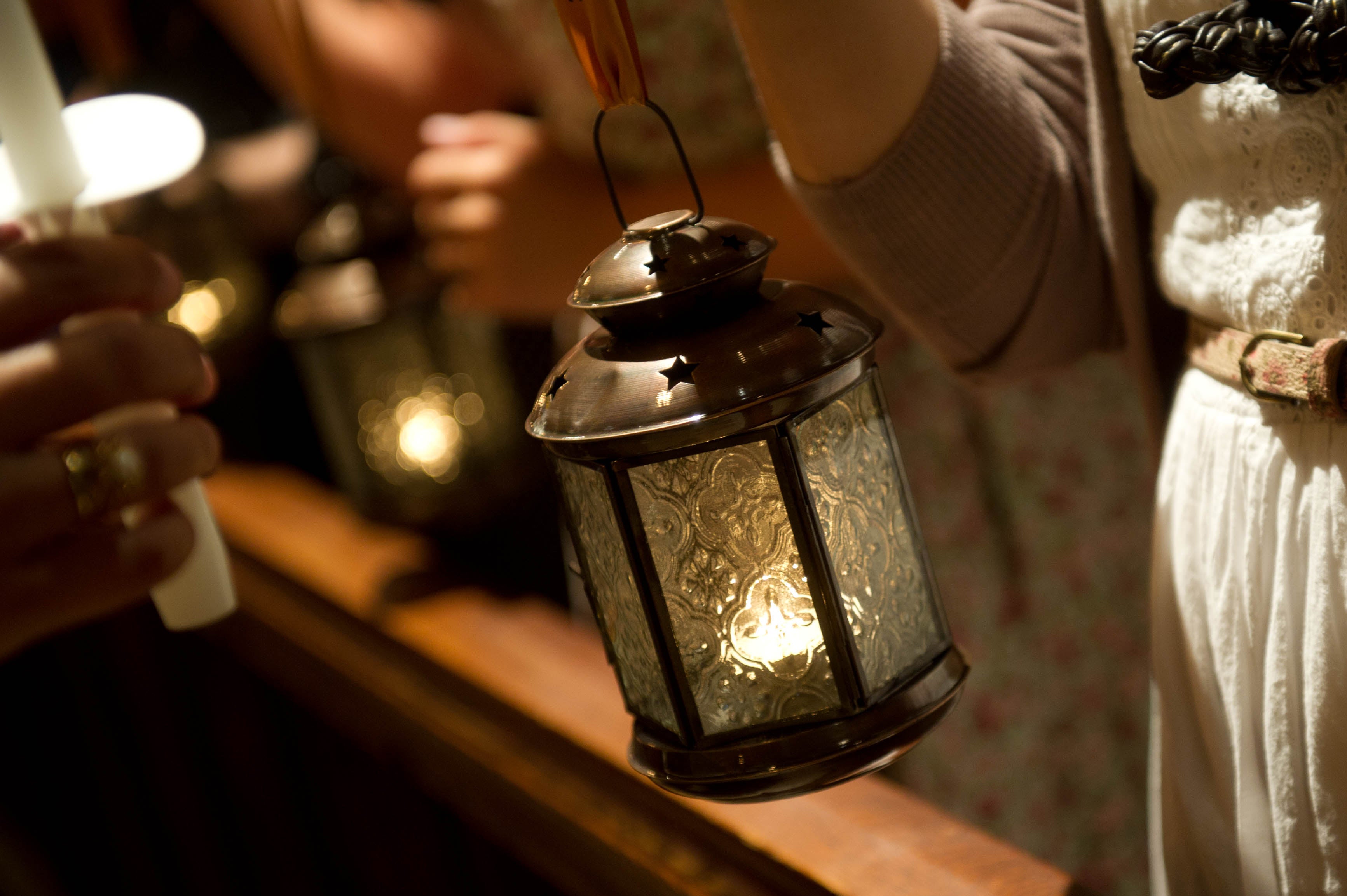 Lanterns lit with candles at annual Lantern Night